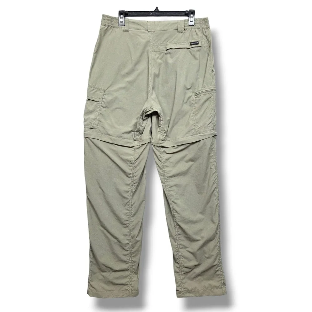 Columbia Challenger Utility‎ Convertible Pants Mens Medium Green Ripstop GRT